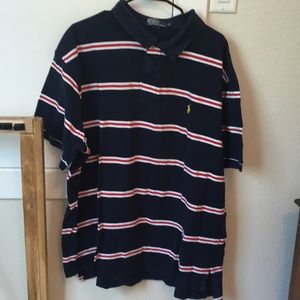 Ralph Lauren Polo red and white striped shirt.